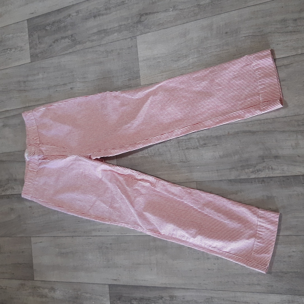 Womens Pants JOLT sz M Faded pin striped red and white b33